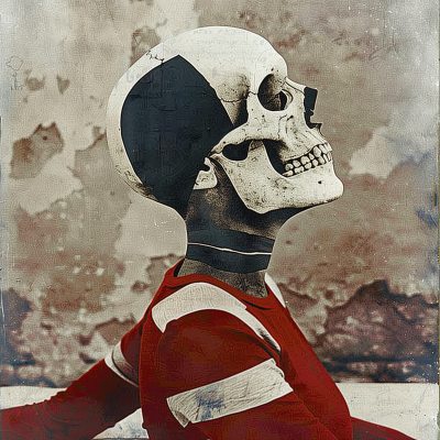 Minimalist Skull Digital Collage