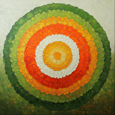 Kerala Onam Pookkalam Oil Painting