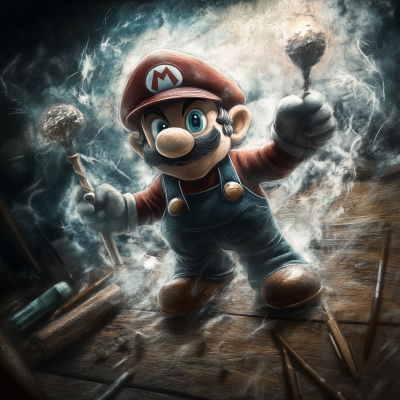 3D Mario Style Drawing