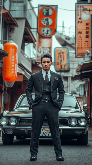 Yakuza Mafia with Classic Car