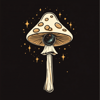 Mushroom Universe Staff Illustration