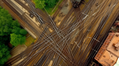 Railroad Tracks from Above