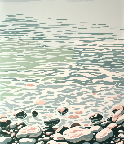 Lake Pebbles Print