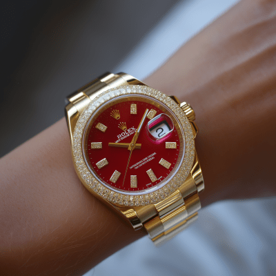 Luxury Gold Rolex Watch with Diamonds