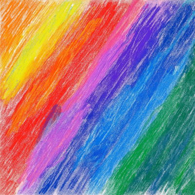 Rainbow Scribbled Crayon Background