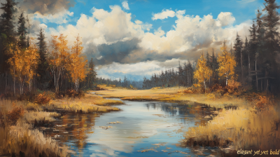 Elegant Landscape Oil Painting