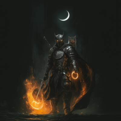 Gondor Knight with Cat and Ring of Sauron