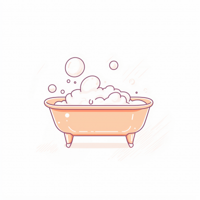 Minimalist Bathtub Illustration