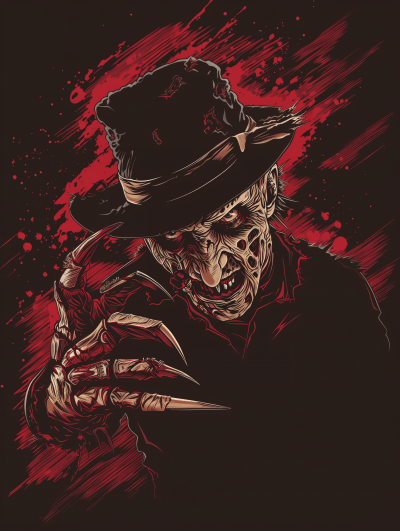 Decaying Freddy Krueger Caricature