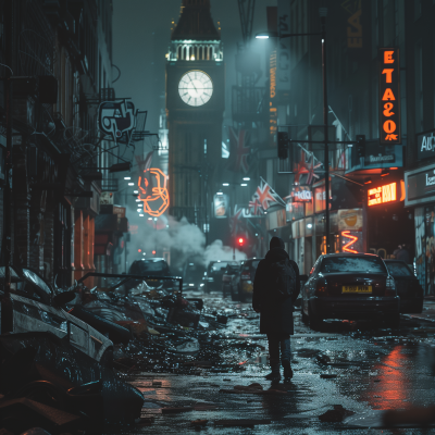 Post Apocalyptic London at Night