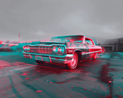 1964 Chevrolet Impala Anaglyph Microscopic Photo