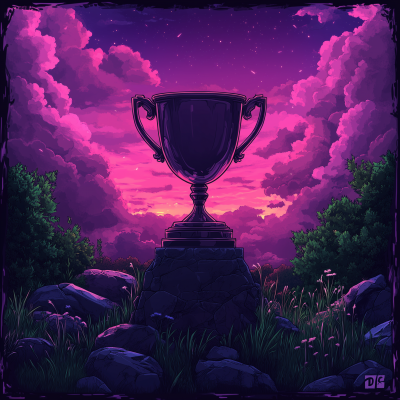 Digital Holographic Trophy in the Midnight Sky