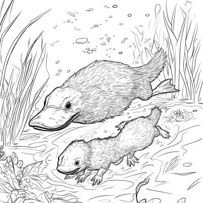 Duckbill Platypus Coloring Page