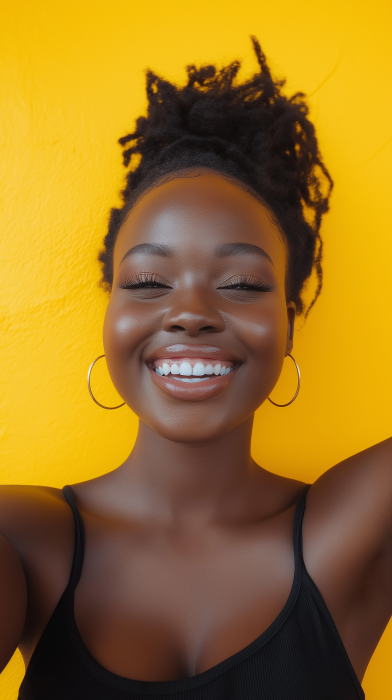 Singing Selfie in Yellow