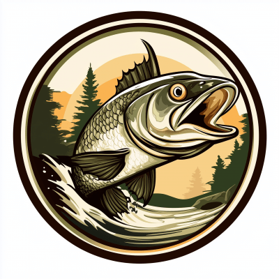 Circular Fishing Logo