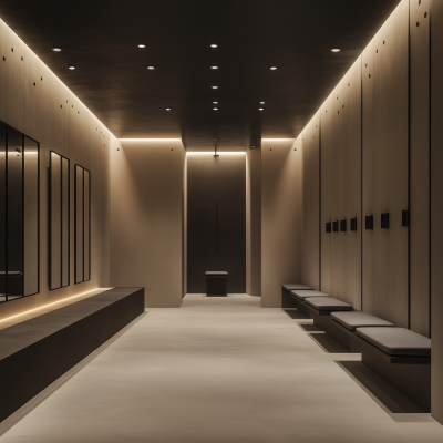 Modern Dressing Room in Theater