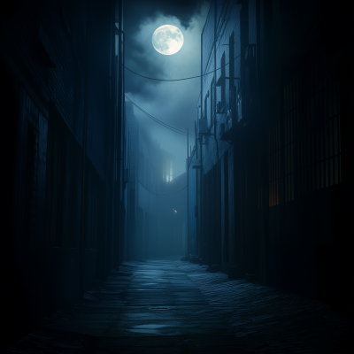 Dark Moody Streets at Night