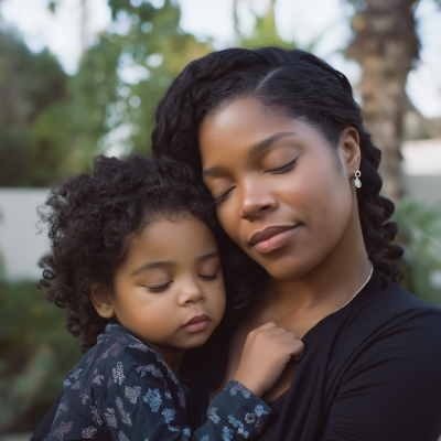 Photorealistic Images of Mother and Child in Los Angeles