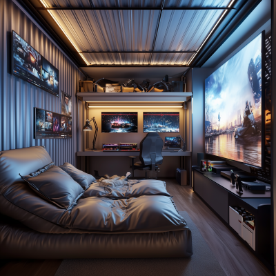 Gamer’s Paradise in a Shipping Container