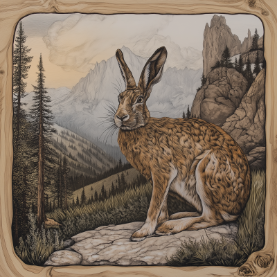 Hare in Woodland Mountain Area