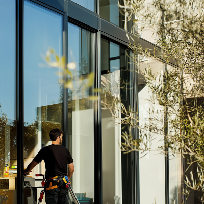 Residential Prefab Home Window Cleaning