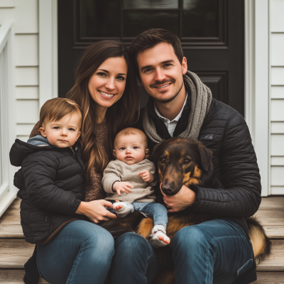 Family Time on Front Steps