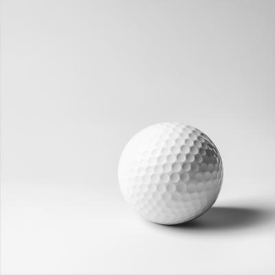 Minimalistic Golf Ball Scene