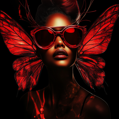 Brown Skin Fairy Women with Wings