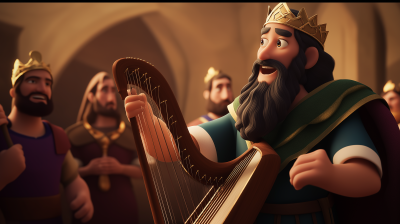 King David Playing the Harp