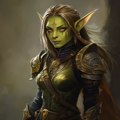 Beautiful Female Goblin Paladin