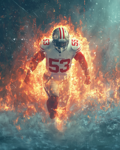 Player Surrounded by Flames and Ice