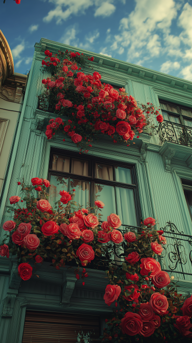 Front side of Venetian Houses in San Francisco