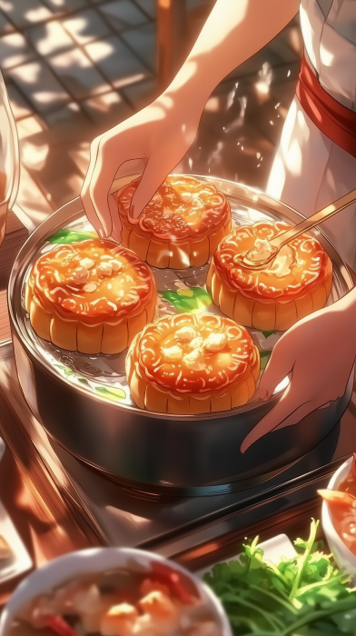 Mooncake Making Hands