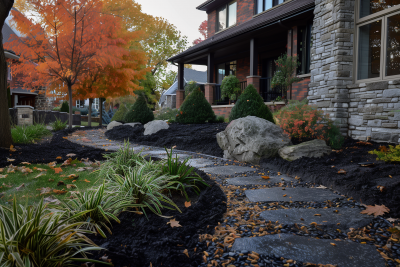 Autumn Landscaped Yard