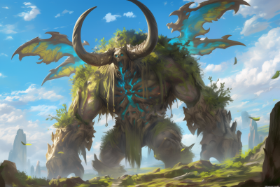 Mystic Elder Behemoth in Anime Style