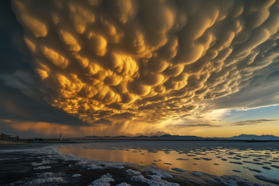 Mammatus Clouds over Salt Lake