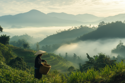 Misty Morning in Chiang Rai Province