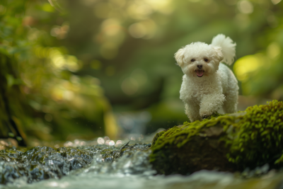 Whimsical Dog Photography in Asian Forest