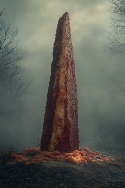 Meat Obelisk in Fog