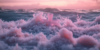 Fractal Crosses in Foamy Sea