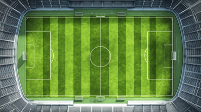 Top View of a Football Stadium Ground