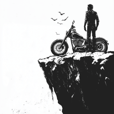 Harley on Cliff