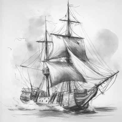 Pirate Ship Sketch