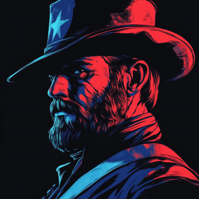 Confederate USA Man Portrait