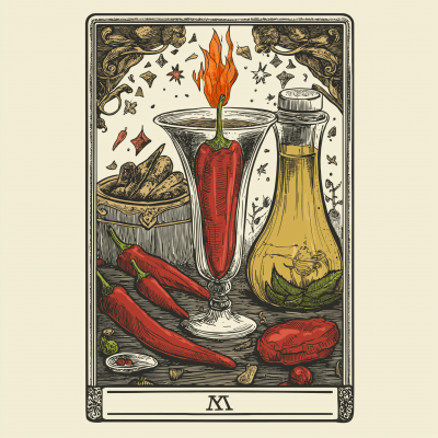 Chili Pepper Tarot Card