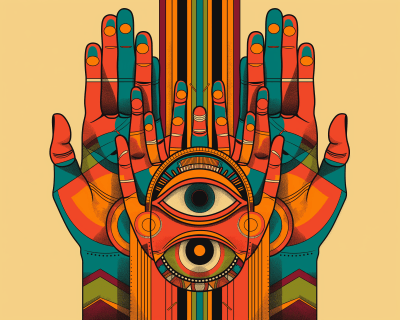 Symmetrical Eye Illustration