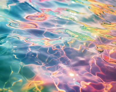 Iridescent Water Ripples