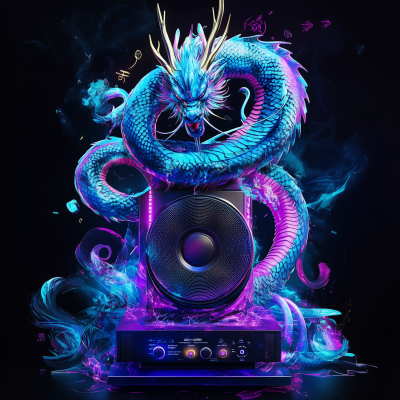 Futuristic Chinese Dragon with Subwoofer