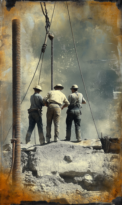 Vintage Construction Workers