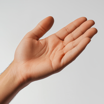 Close-up of palm of hand